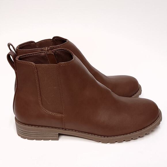 Sonoma Boots Size 8.5 Goods For Life Cognac Zip Up Boot Bootie Fall Womens Shoe - Picture 3 of 12